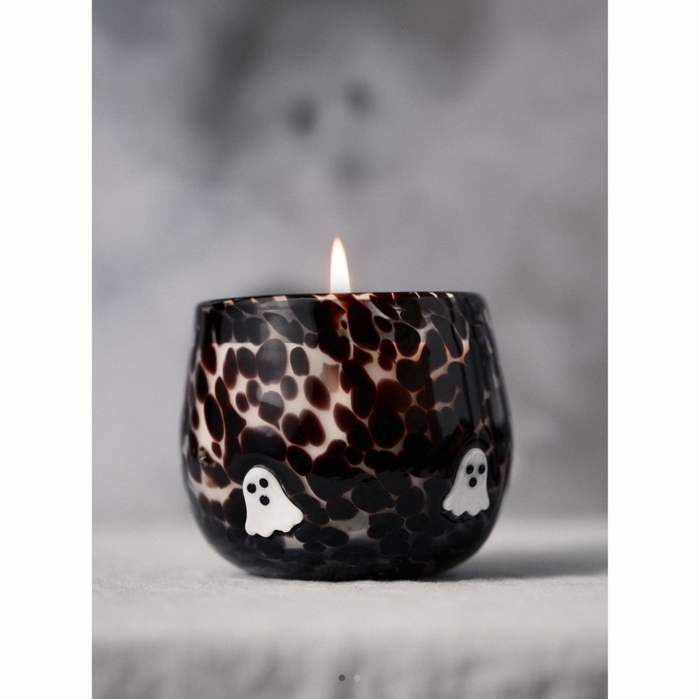 Anthropologie Mystic Confetti Ghost Icon Palo Santo & Saffron Candle NEW